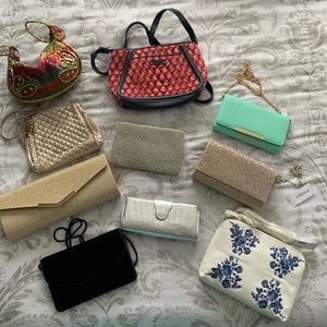 Lot of 10 Purses, some are Brand New with Tags and some gently used